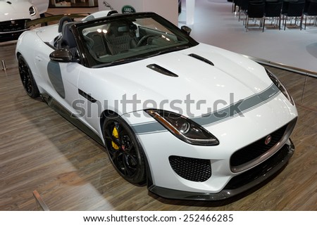 TORONTO-FEBRUARY 12: at the 2015 Canadian International Auto Show  Jaguar F-Type Project 7 will be produced in an exclusive, limited-edition run of up to 250 units globally
