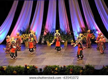 TORONTO-OCTOBER 22: The members of Tibetan Performing Arts performed a traditional dance before Dalai Lama talk on Oct. 22, 2010 in Toronto