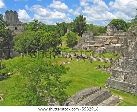Guatemala maya city named Tikal.