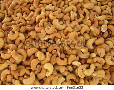 Cashews fruit of the cashew
