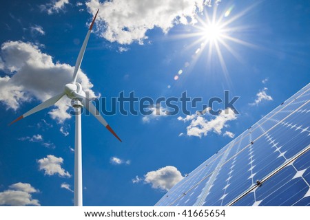 Solar and wind energy for clean environment