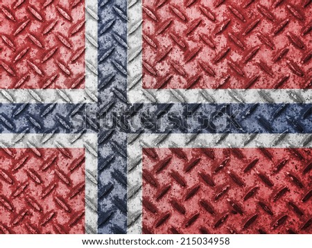 Norway flag on grunge wall