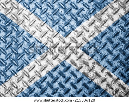 Scotland flag on grunge wall