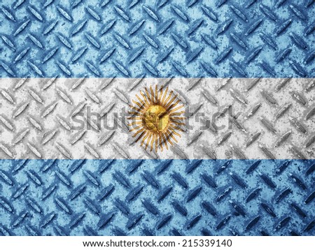 Argentina flag on grunge wall