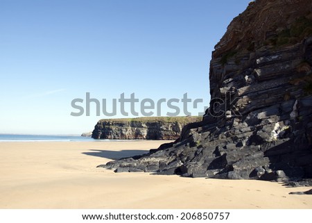 cliffs on the beach in Ballybunion county Kerry Ireland on the wild atlantic way