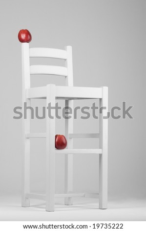 Apple and chair