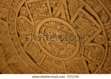 aztec calendar tattoo. stock photo : aztec calendar
