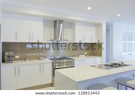 New Modern Kitchen With Stainless Steel Appliances