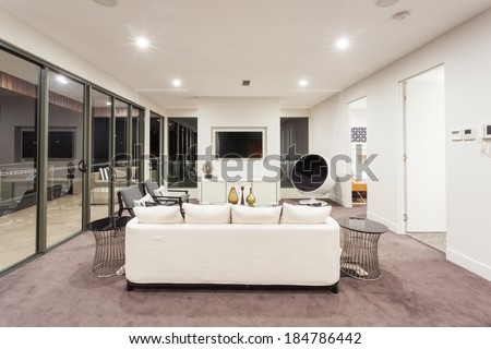 Modern living room in luxury home