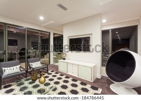 Modern living room in luxury home