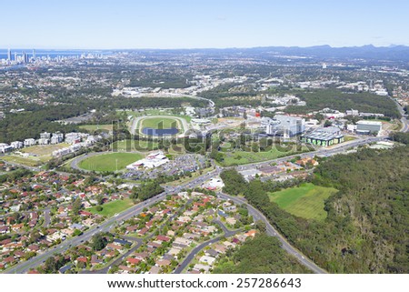 Aerial view of Gold Coast University Hospital on June 16, 2013 in Gold Coast, Australia.
