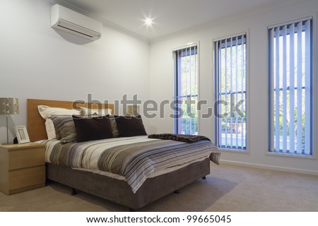 New, Air Conditioned Bedroom With Double Bed, Pillows And Covers.