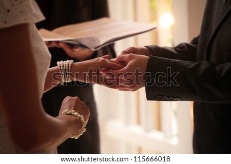 Couple getting married