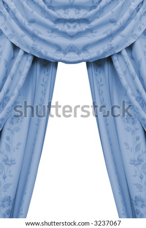 Blue velvet curtains