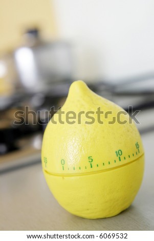 Yellow clock in cooking