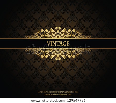 Vintage seamless wallpaper with a ribbon Vintage seamless wallpaper with a ribbon