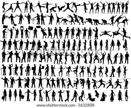 Collection of People Silhouettes 158