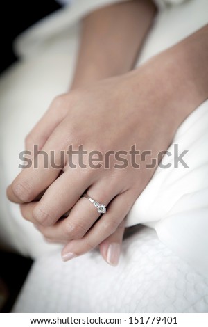 wedding ring on bride\'s finger