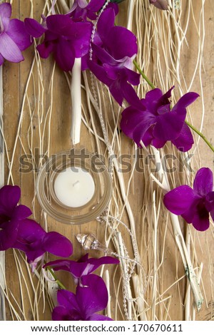 Candle decoration in wedding event