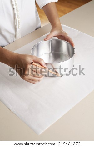 Hand drawing paper for cake tray