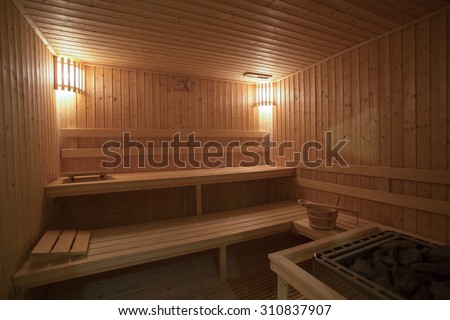 Empty Sauna room background