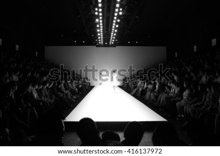 empty fashion show runway stage