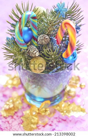 Christmas bouquet with candy canes