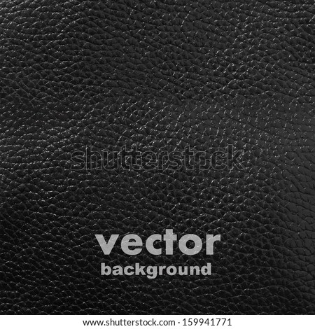 Black Leather Texture, Vector Background