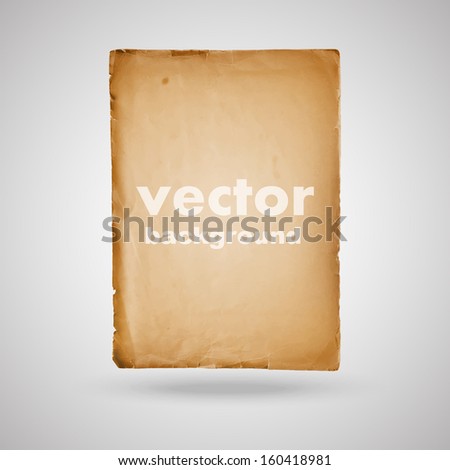 old vintage paper sheet isolated vector background old vintage paper sheet isolated vector background