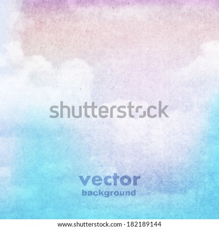 clouds on a textured vintage paper vector background with grunge stains clouds on a textured vintage paper vector background with grunge stains