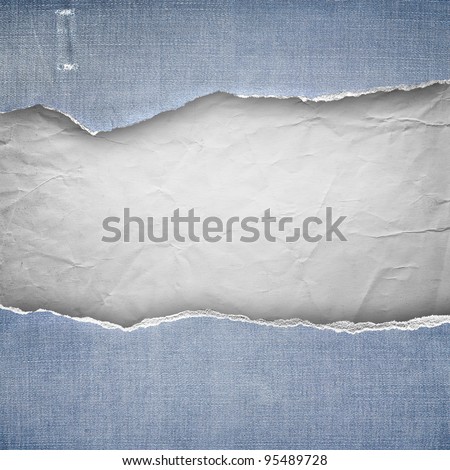 riped denim paper background