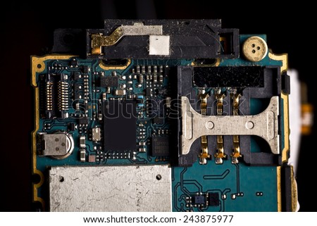 old damaged electrical device
