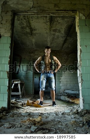 Strong man in forgotten place