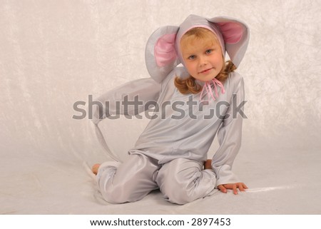 The girl in a fancy dress of the mouse