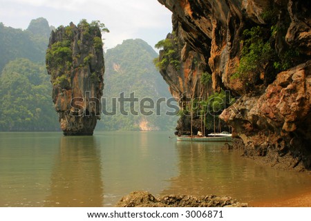 Thailand. A province Phang Nga, more than 40 islands unusual form, near Phuket. On film \