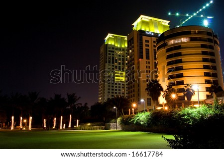 Nice night view of Dubai skyline