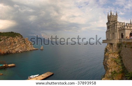castle above the sea (Swallow's Nest Castle, Crimea, Ukraine)