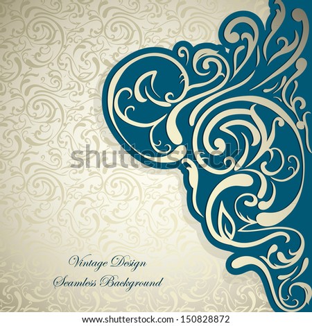 Stylish Vintage card silk abstract floral seamless background Vintage frame Stylish Vintage card silk abstract floral seamless background Vintage frame
