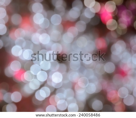 Defocused abstract red and white Christmas bokeh background