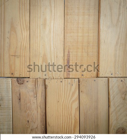 Yellow wood plank wall background