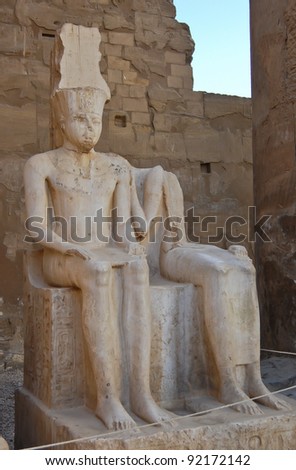 Ruin statues  in Luxor temple, Egypt