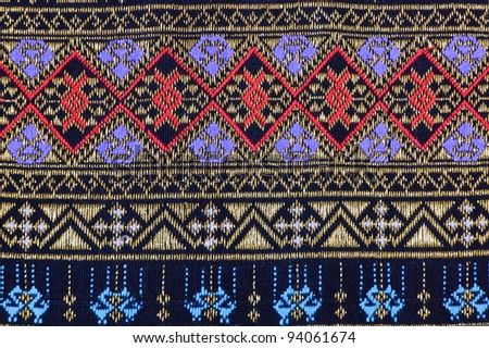 Thai handmade woven fabric pattern