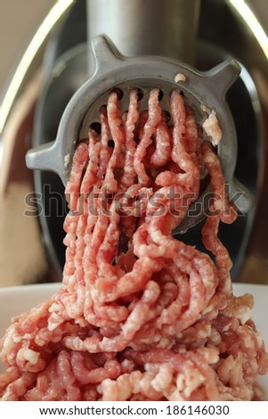 Meat grinder close up