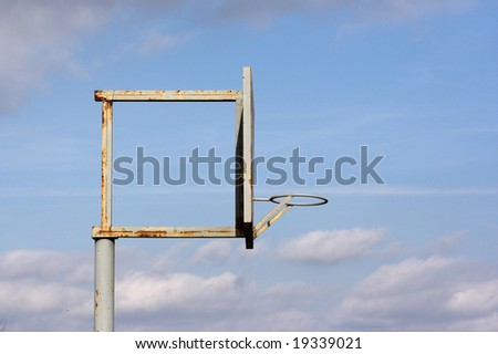 side-view of basketball board against the sky