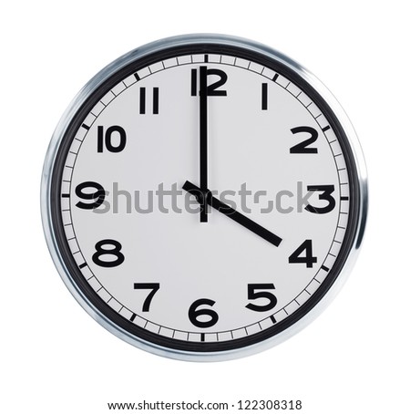 Round wall clock is a quarter hour