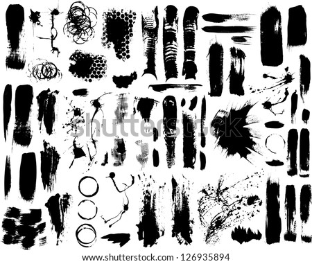 Brush strokes and Paint Splatters Vector set Brush strokes and Paint Splatters Vector set