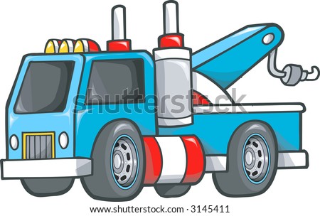 stock vector Vector Illustration of a Tow Truck