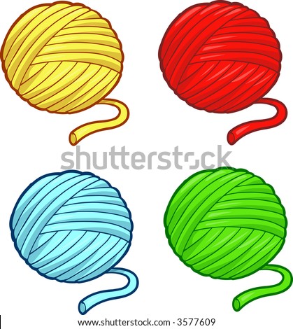 stock vector : Balls of yarn Vector Illustration