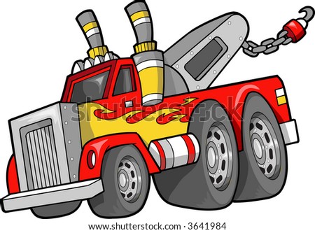 stock vector Tow Truck Vector Illustration