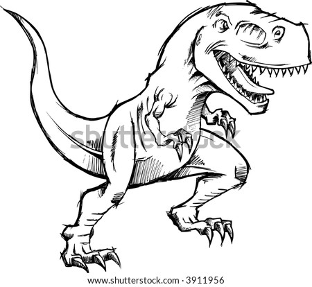t rex dinosaur. a Sketchy T-Rex Dinosaur